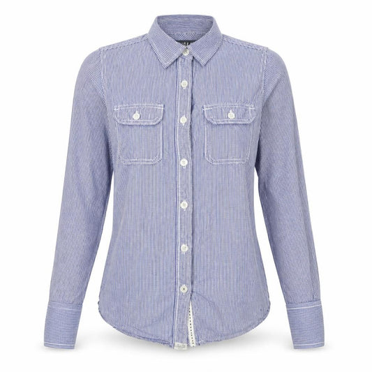 Front view of SoulCal Women's Blue, size 8, Check Button-Up Shirt
