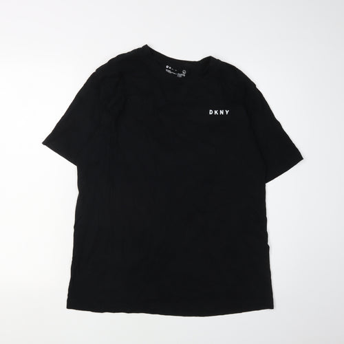 DKNY Men's Black Logo Short Sleeve T-Shirt L