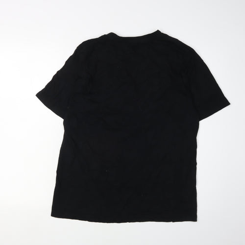 DKNY Men's Black Logo Short Sleeve T-Shirt L