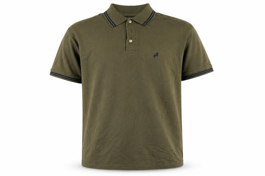 Front view of Fashion Union Men's Green Polo XL