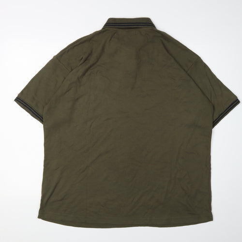 Fashion Union Men's Green Polo XL
