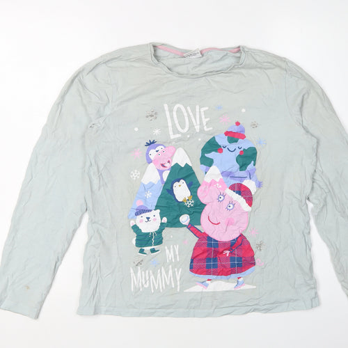 George Women Blue Long Sleeve T-Shirt Peppa Pig Size 12-14