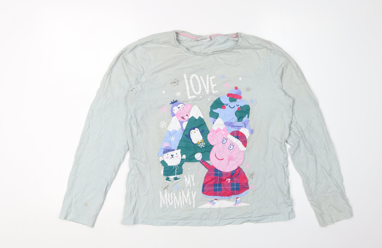 George Women Blue Long Sleeve T-Shirt Peppa Pig Size 12-14