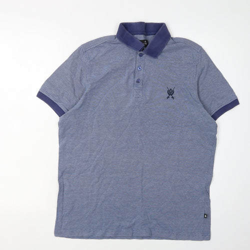 Jeff Banks Men's Blue Polo Shirt, Medium, Cotton