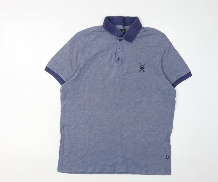 Jeff Banks Men's Blue Polo Shirt, Medium, Cotton