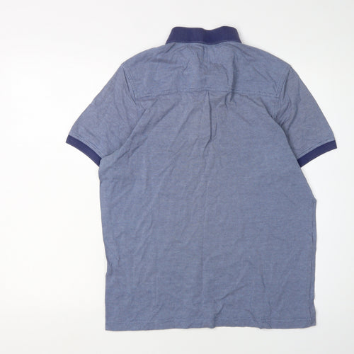 Jeff Banks Men's Blue Polo Shirt, Medium, Cotton