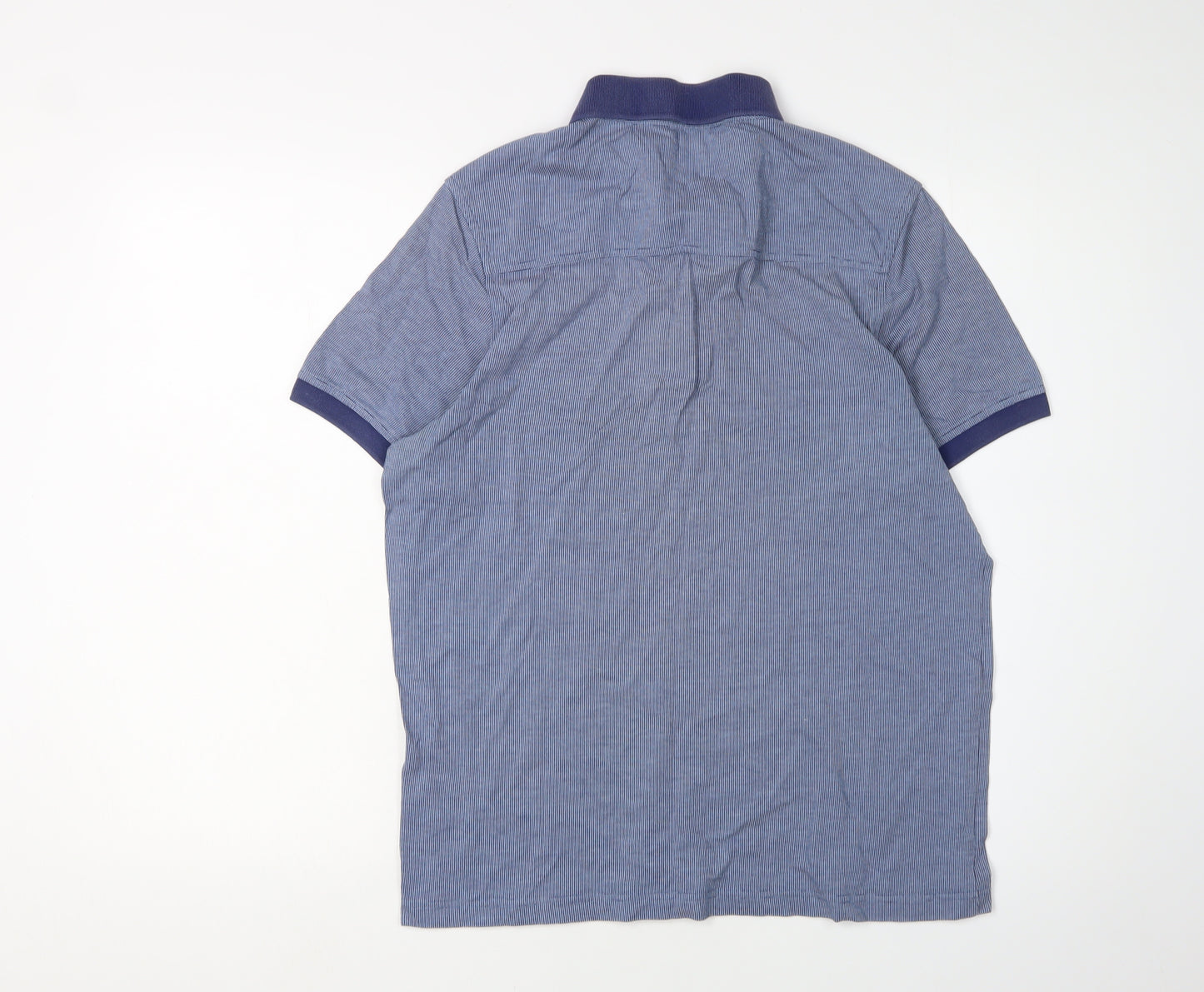 Jeff Banks Men's Blue Polo Shirt, Medium, Cotton