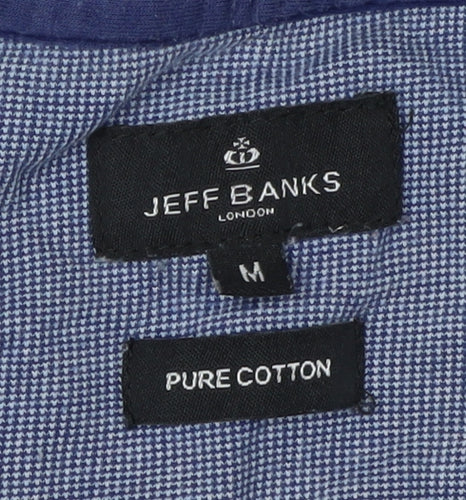 Jeff Banks Men's Blue Polo Shirt, Medium, Cotton