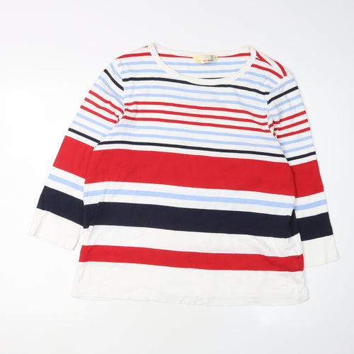 Alice Collins Women's Multicoloured Striped T-Shirt Size 16