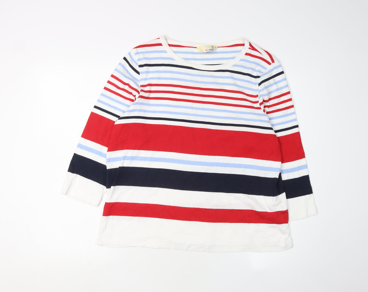 Alice Collins Women's Multicoloured Striped T-Shirt Size 16