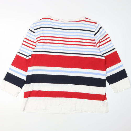 Alice Collins Women's Multicoloured Striped T-Shirt Size 16