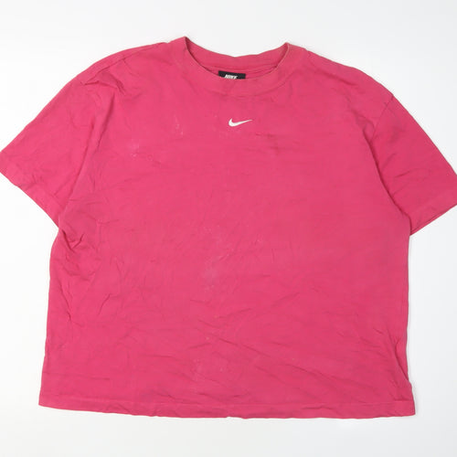 Nike Pink Unisex T-Shirt, Medium, Casual Style