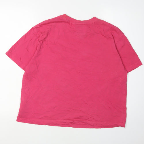Nike Pink Unisex T-Shirt, Medium, Casual Style