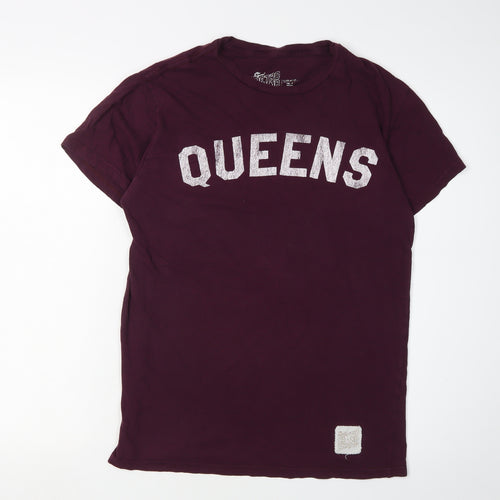 Retro Brand Unisex Purple T-Shirt, Size S, Casual Style