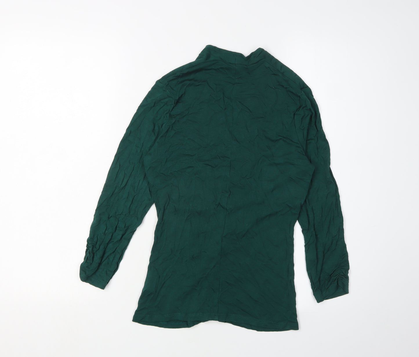 Jigsaw Green V-Neck Long Sleeve Modal Top M