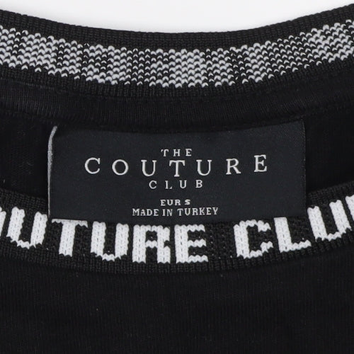 The Couture Club Unisex Black T-Shirt S 3/4 Sleeve