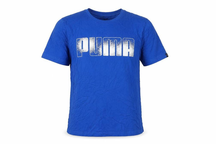 Puma Men's Blue Graphic T-Shirt Medium Crew Neck
