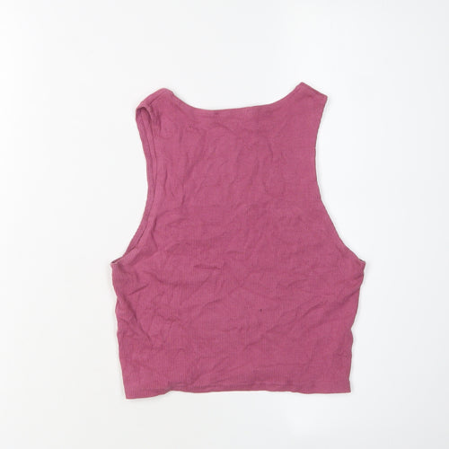 Pull & Bear Women's Pink Tank Top M Casual Basic