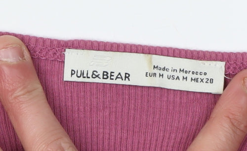 Pull & Bear Women's Pink Tank Top M Casual Basic