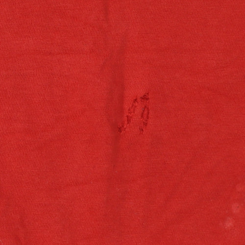Luke Men's Red Large Cotton T-Shirt with Logo