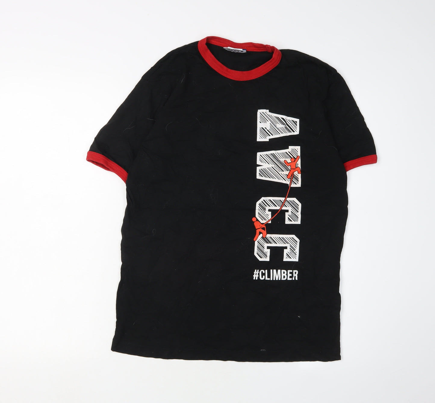 Clique Men's Black Medium Ringer Climbing T-Shirt