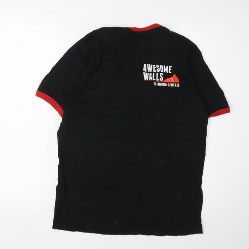 Clique Men's Black Medium Ringer Climbing T-Shirt