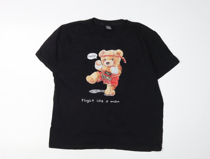 Triangle Store Men's Black M Graphic Funny T-Shirt