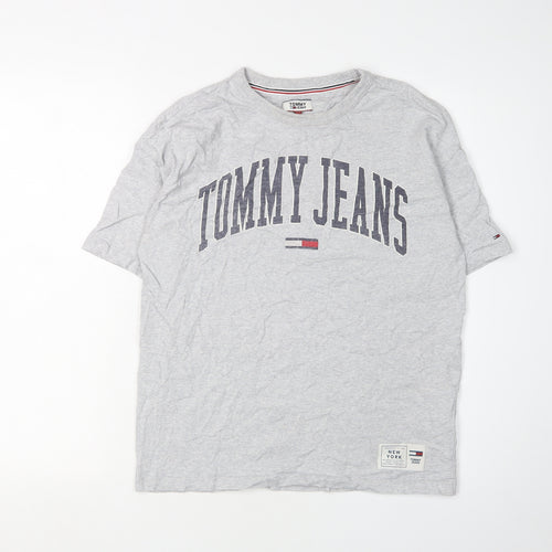 Tommy Jeans Men's Grey XS T-Shirt Short Sleeve Cotton