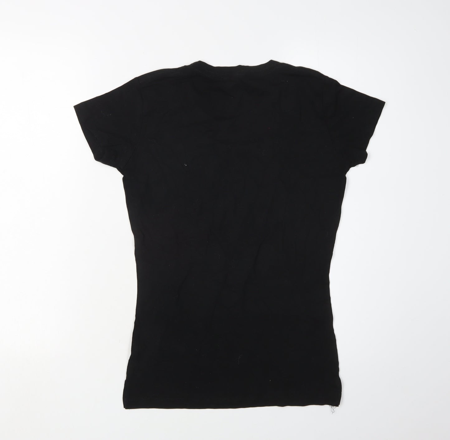 Torkia Women's Black Rhinestone T-Shirt - Size L
