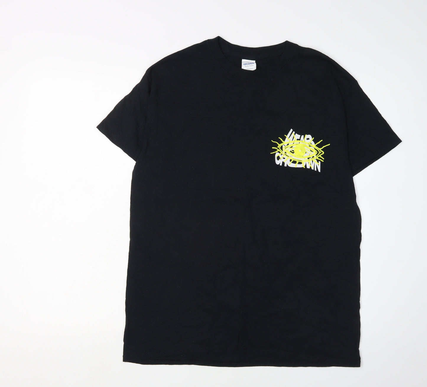 Gildan Men's Black Graphic Print T-Shirt M