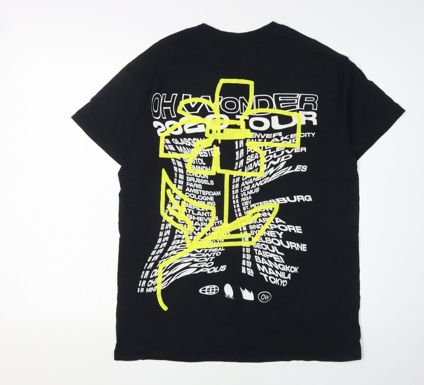 Gildan Men's Black Graphic Print T-Shirt M