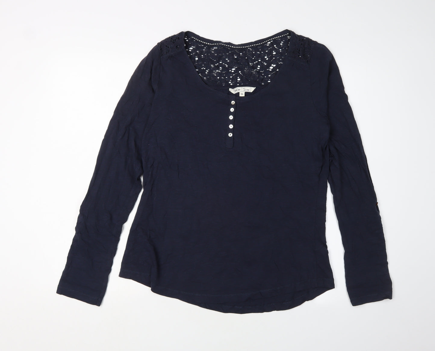 Fat Face Women's Blue Jersey Blouse Size 14