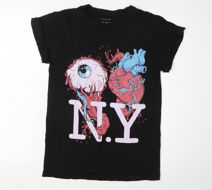 River Island Women's Black XS Art T-Shirt