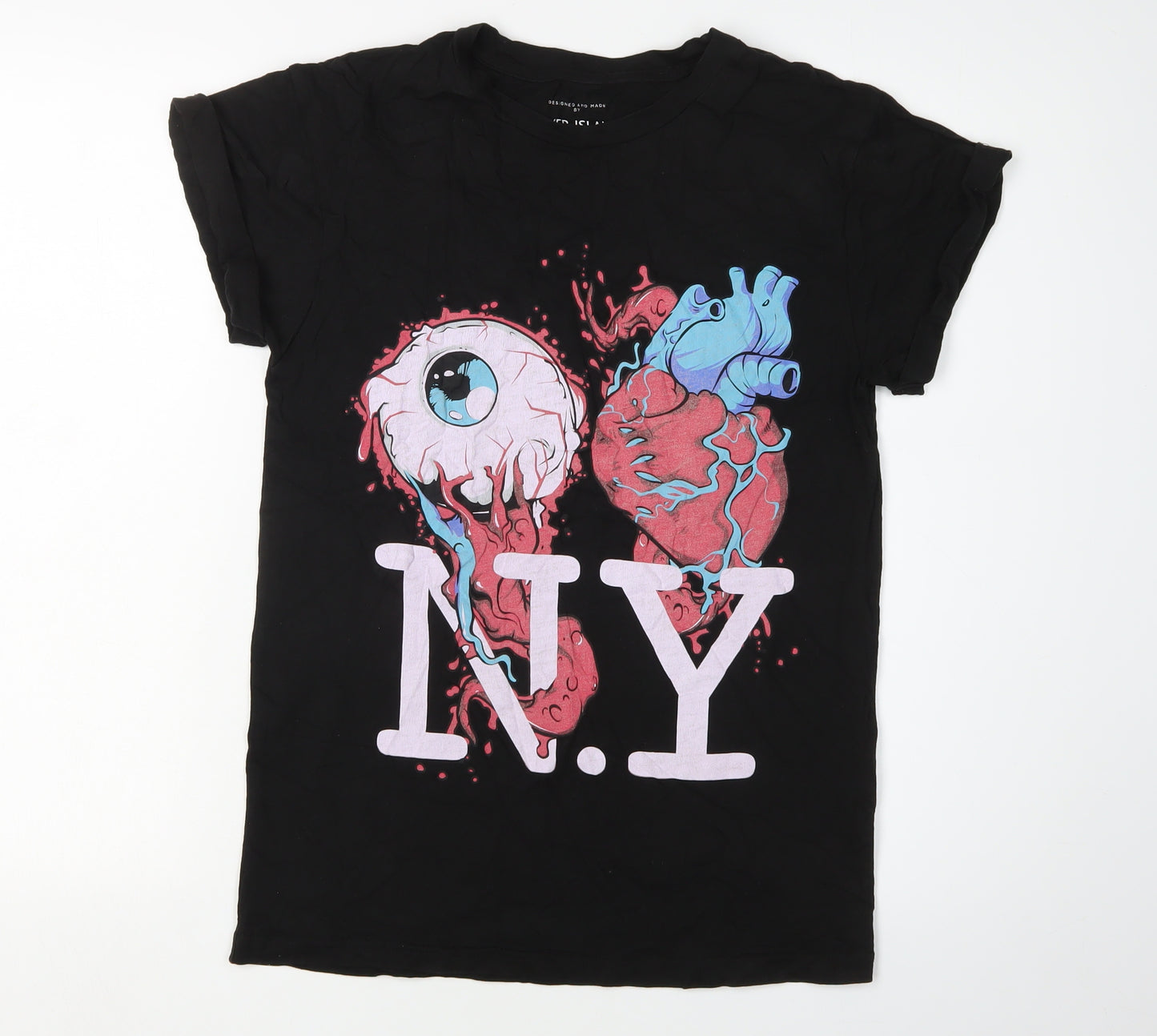 River Island Women's Black XS Art T-Shirt