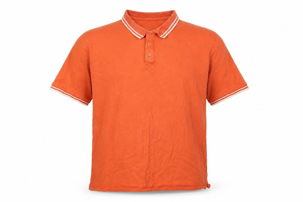 Front view of Sth Shore Threads Men's Orange 2XL Polo