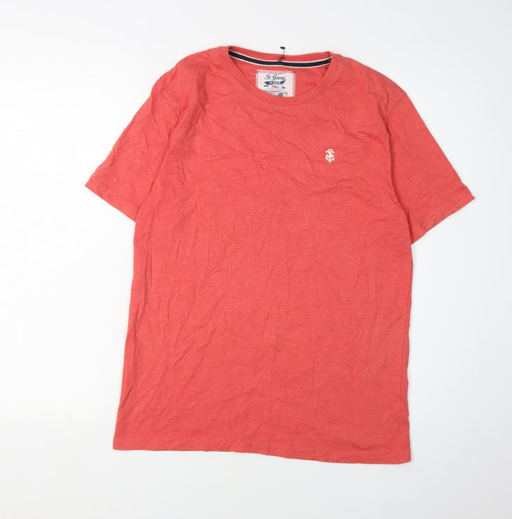 St George By Duffer Men's Red Crew Neck T-Shirt S