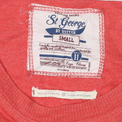 St George By Duffer Men's Red Crew Neck T-Shirt S