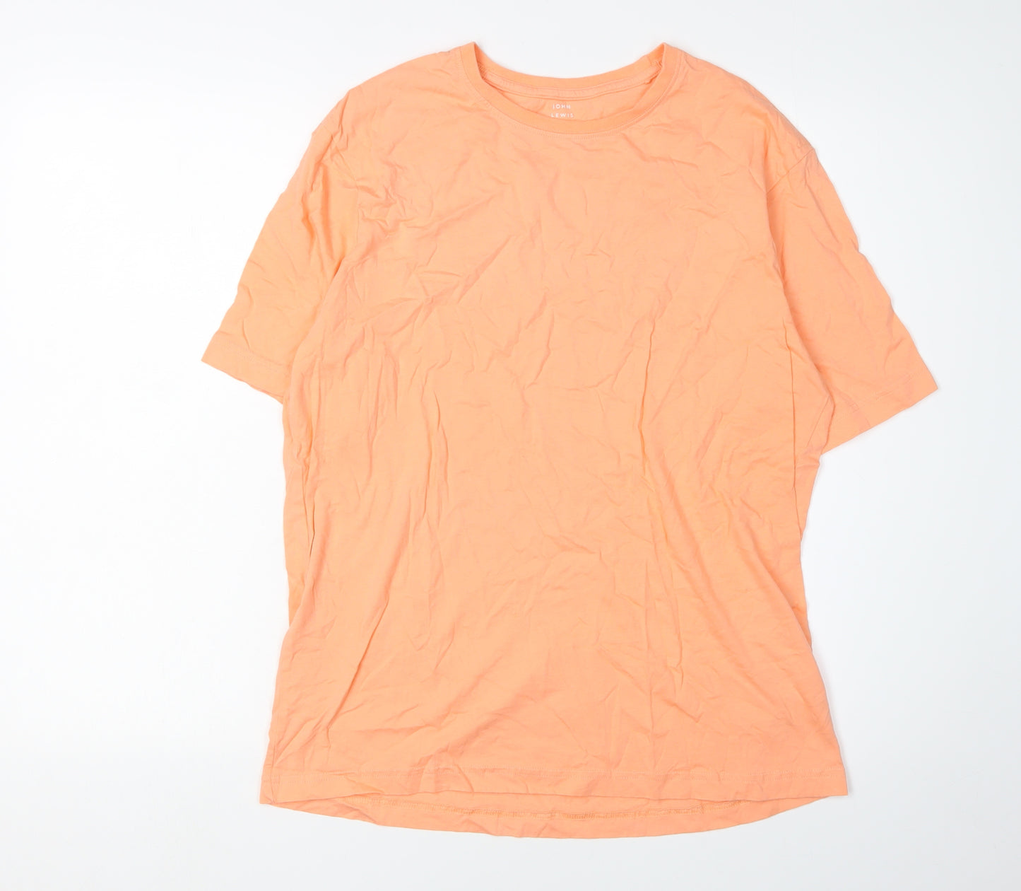 John Lewis Men's Orange Cotton Crew Neck T-Shirt