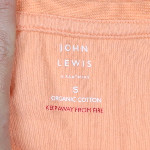 John Lewis Men's Orange Cotton Crew Neck T-Shirt