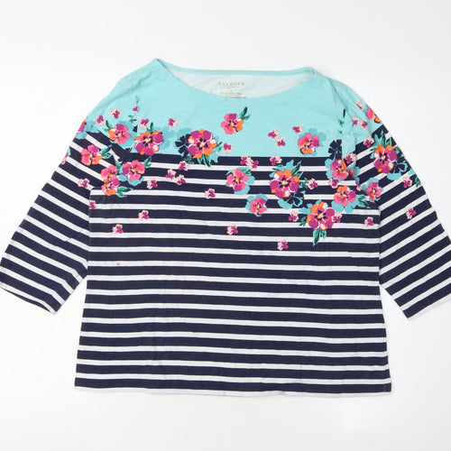Talbots Women's Multicoloured Striped Floral Tunic