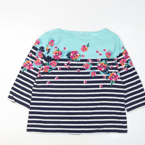 Talbots Women's Multicoloured Striped Floral Tunic