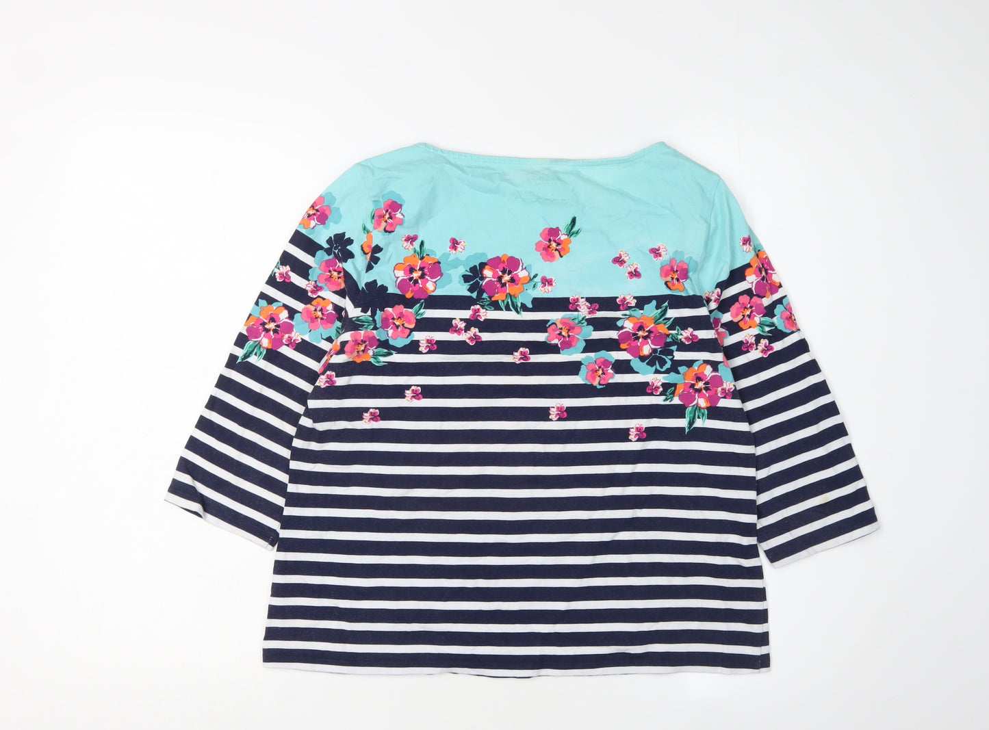 Talbots Women's Multicoloured Striped Floral Tunic