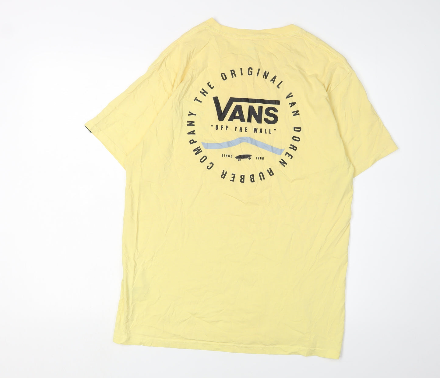 Vans Men's Yellow Graphic T-Shirt - Size M Classic Fit