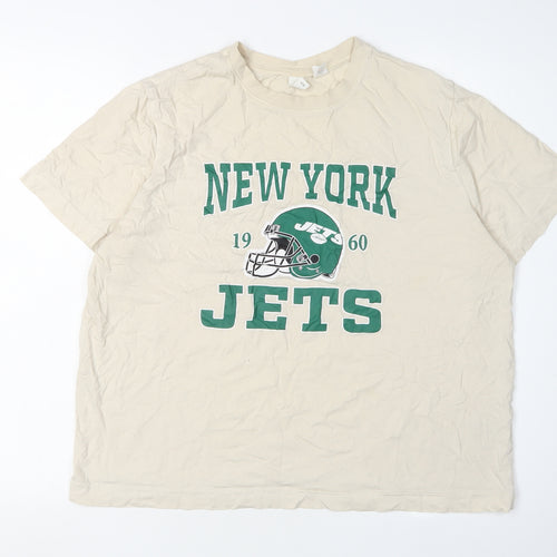 NFL Unisex Beige Crew Neck Short Sleeve T-Shirt