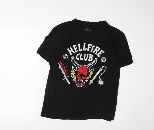 Stranger Things Men's Black L Hellfire Club T-Shirt