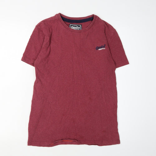 Superdry Men's Red Vintage T-Shirt, Size S, Cotton, Logo
