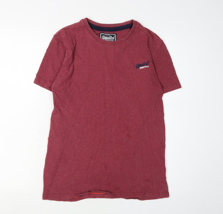 Superdry Men's Red Vintage T-Shirt, Size S, Cotton, Logo