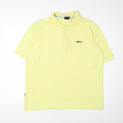 Slazenger Men's Yellow Medium Polo Short Sleeve