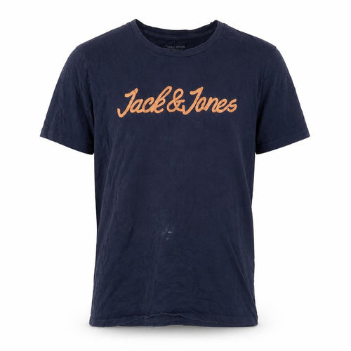 Jack & Jones Men's Blue Crew Neck Logo T-Shirt L
