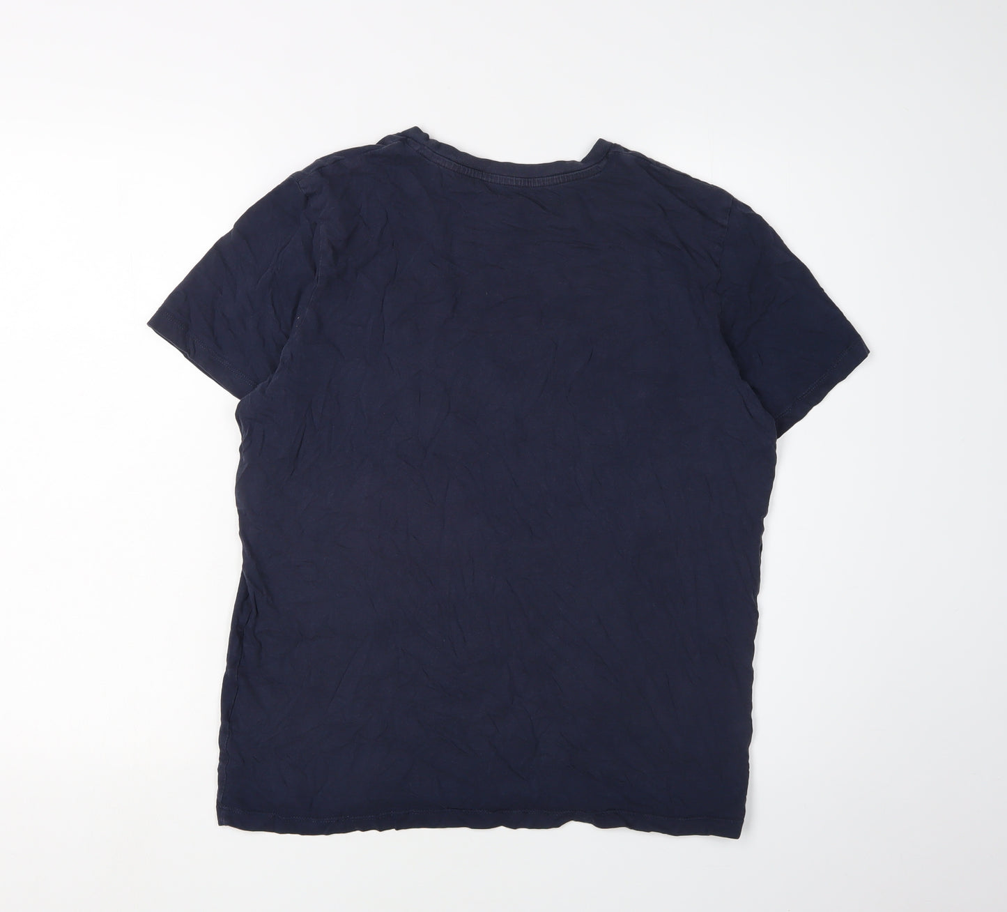 Jack & Jones Men's Blue Crew Neck Logo T-Shirt L
